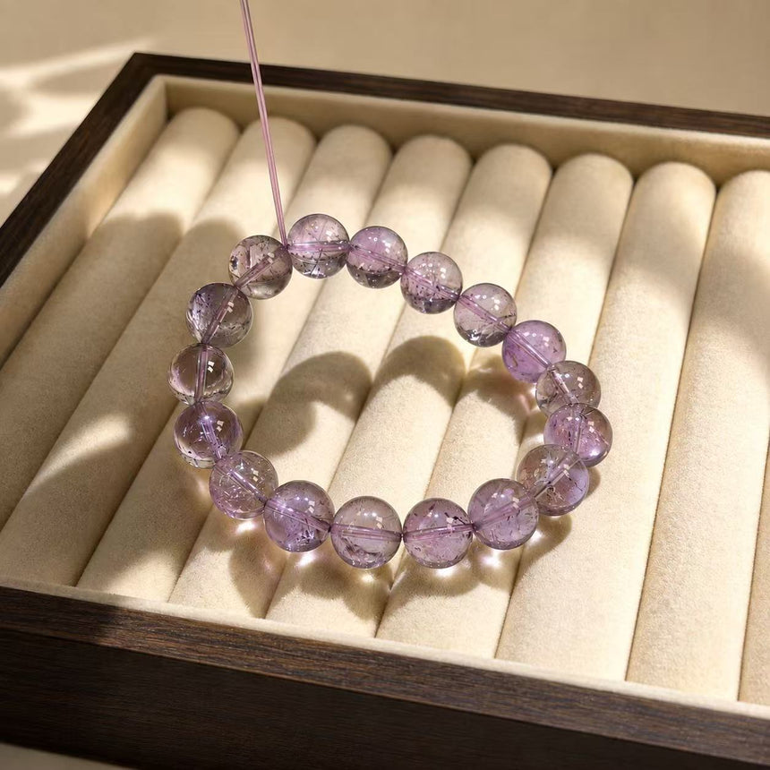 Natural Ametrine Crystal Bead Bracelet