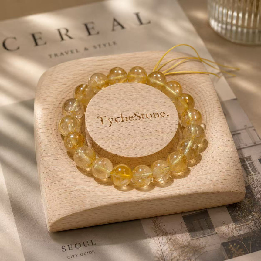 Natural Yellow Garden Quartz Crystal Bracelet