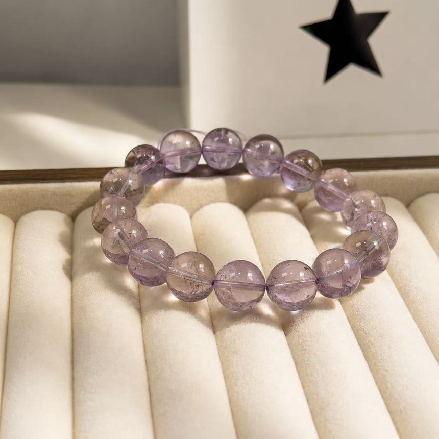 Natural Ametrine Crystal Bead Bracelet