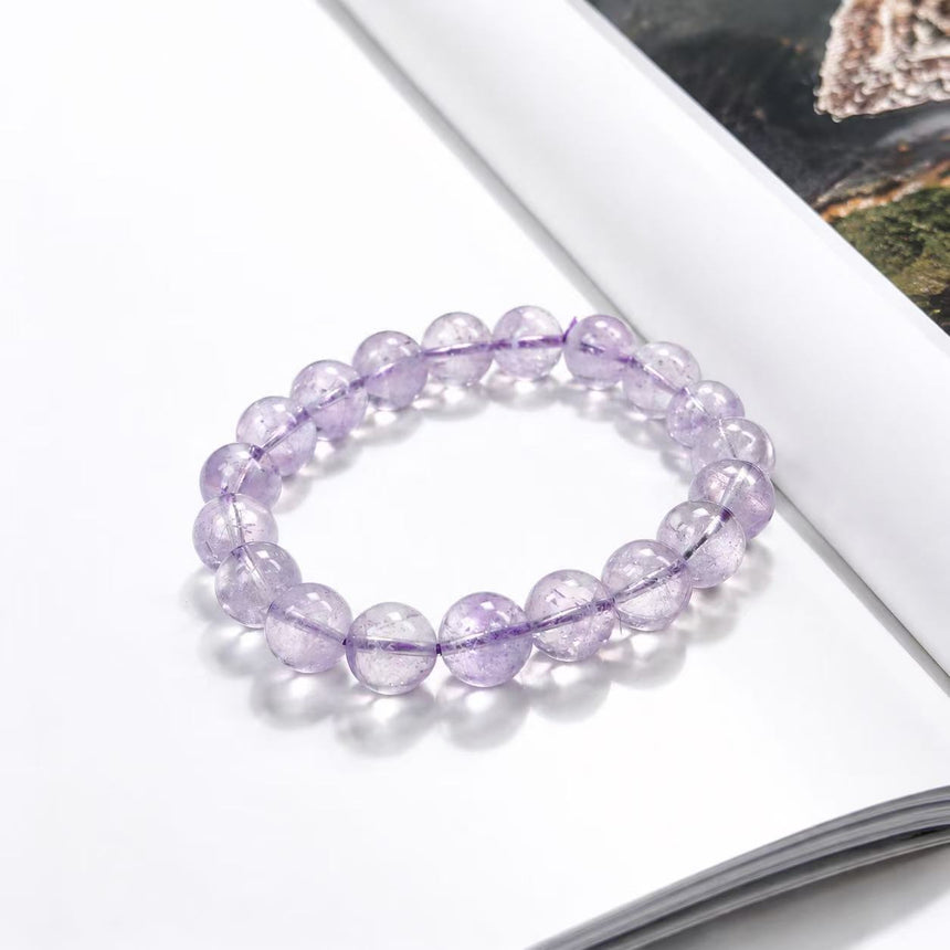 Natural Lavender Amethyst Bracelet – Genuine Healing Crystal