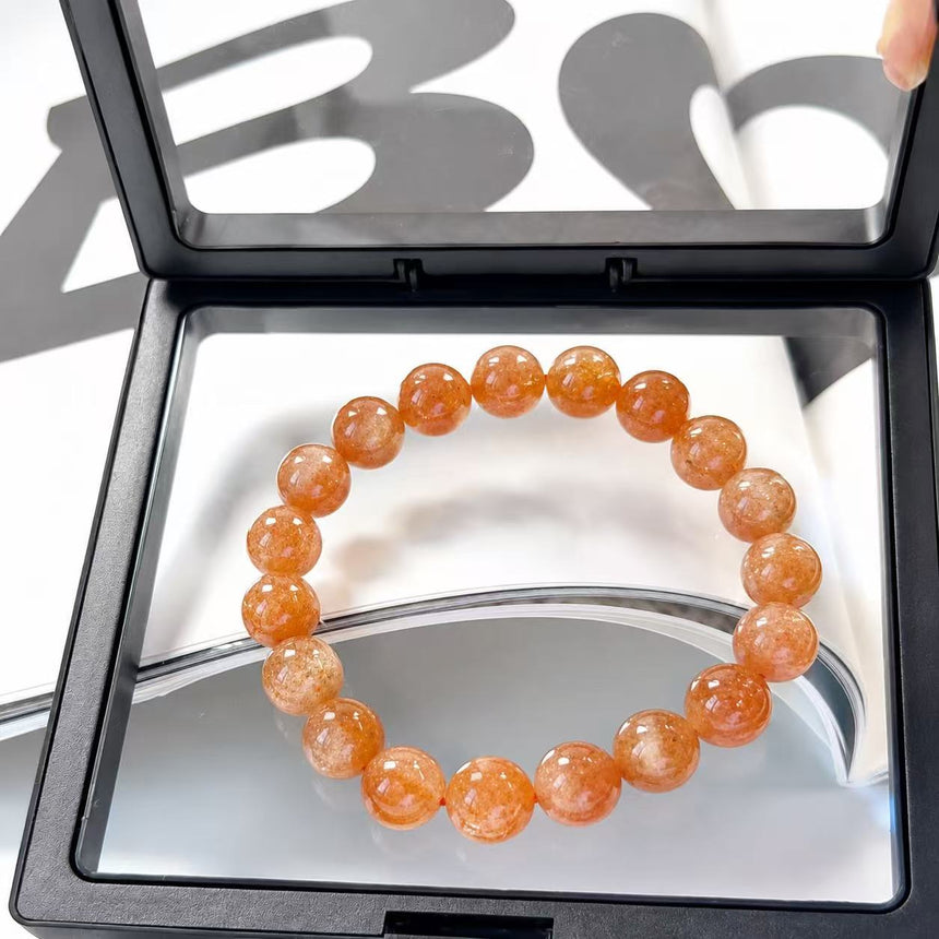 Natural Orange Sunstone Bracelet