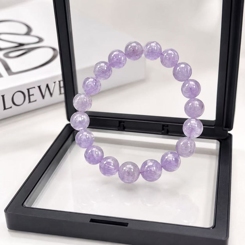 Natural Amethyst Crystal Bracelet Purple Gemstone