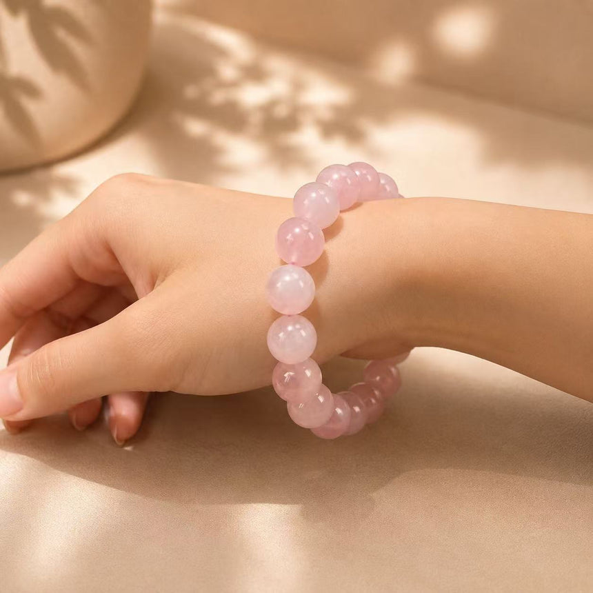 Natural Rose Quartz Crystal Bracelet