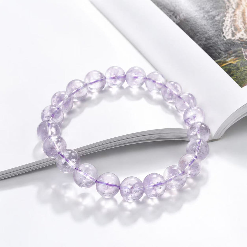Natural Lavender Amethyst Bracelet – Genuine Healing Crystal