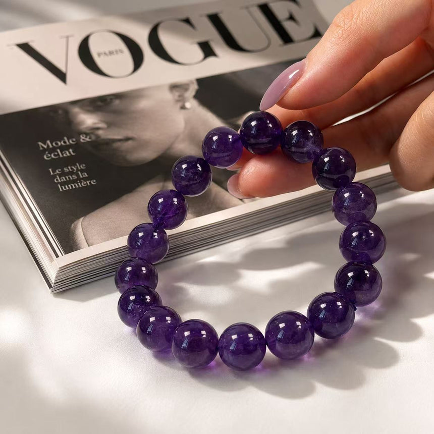 Natural Amethyst Crystal Bracelet Amethyst Gemstones