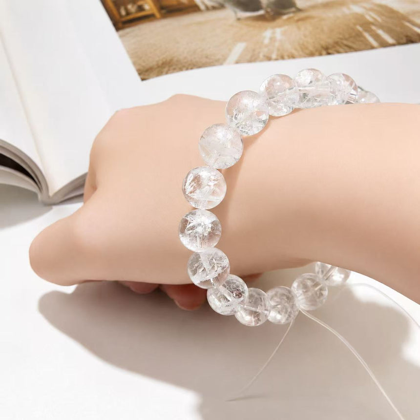 Natural White Phantom Quartz Bracelet