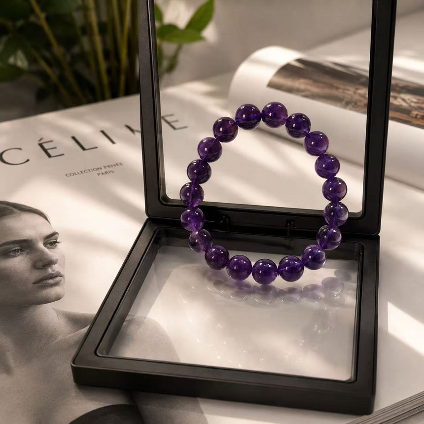 Natural Amethyst Crystal Bracelet Amethyst Gemstones