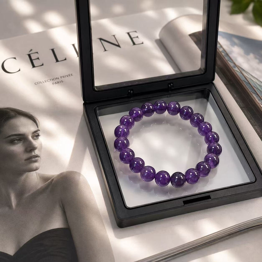Natural Amethyst Crystal Bracelet Amethyst Gemstones