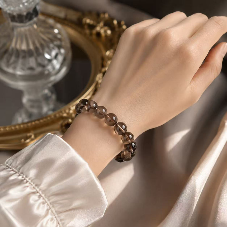 Natural Smoky Quartz Crystal Bracelet