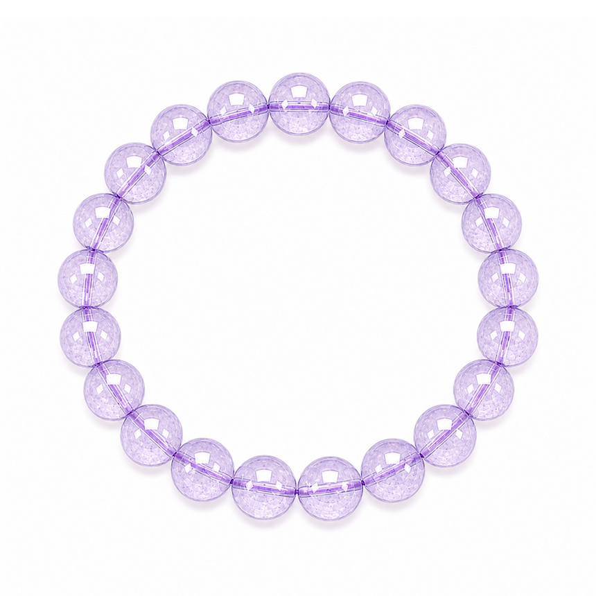 Natural Lavender Amethyst Bracelet – Genuine Healing Crystal