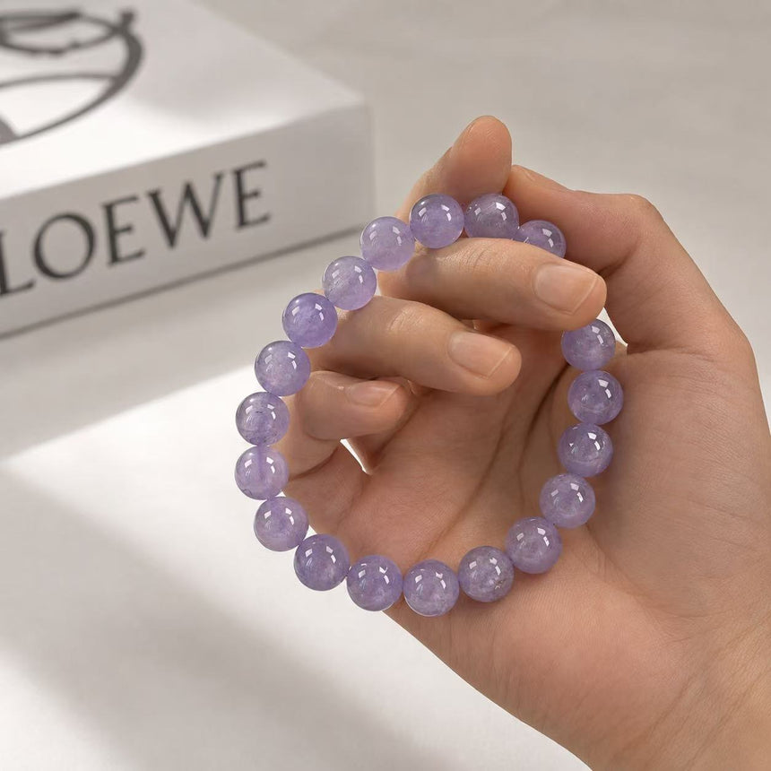 Natural Amethyst Crystal Bracelet Purple Gemstone