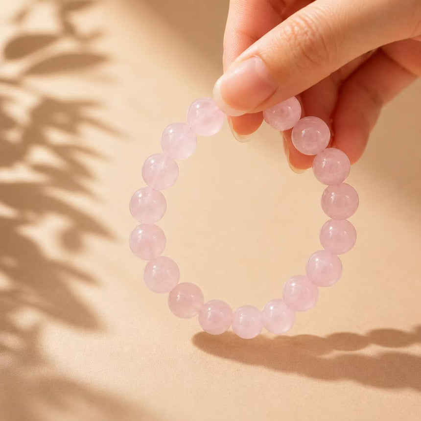 Natural Rose Quartz Crystal Bracelet