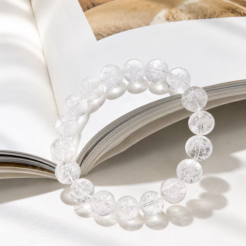 Natural White Phantom Quartz Bracelet